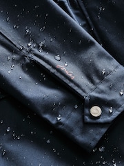 Joules Padstow Navy Blue Waterproof Raincoat With Hood - Image 8 of 9