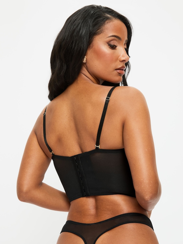Ann Summers Black Lace Envy Corset Top - Image 2 of 6