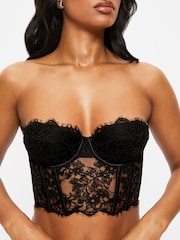 Ann Summers Black Lace Envy Corset Top - Image 4 of 6