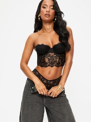 Ann Summers Black Lace Envy Corset Top - Image 5 of 6