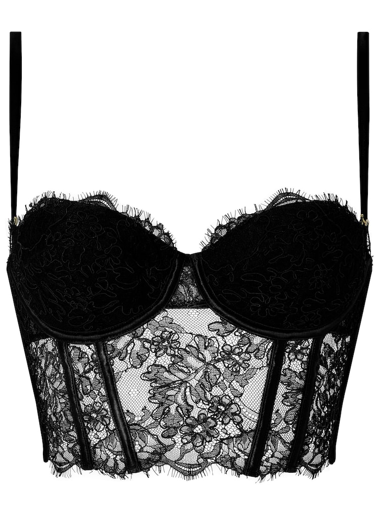 Ann Summers Black Lace Envy Corset Top - Image 6 of 6