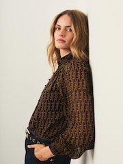 Mint Velvet Helsinki Print Blouse - 7суретінің 2 суреті