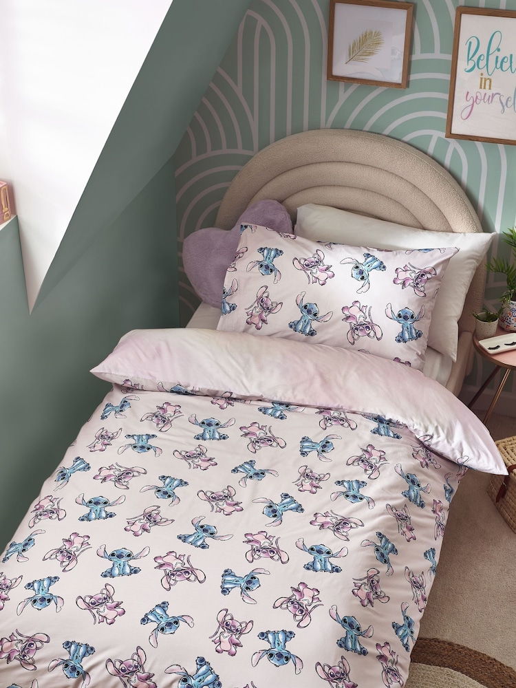 Lilo & Stitch Purple Reversible 100% Cotton Duvet Cover and Pillowcase Set - Image 2 of 8