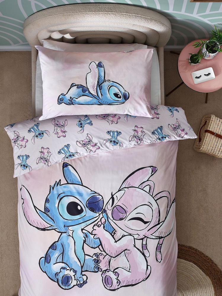 Lilo & Stitch Purple Reversible 100% Cotton Duvet Cover and Pillowcase Set - Image 3 of 8
