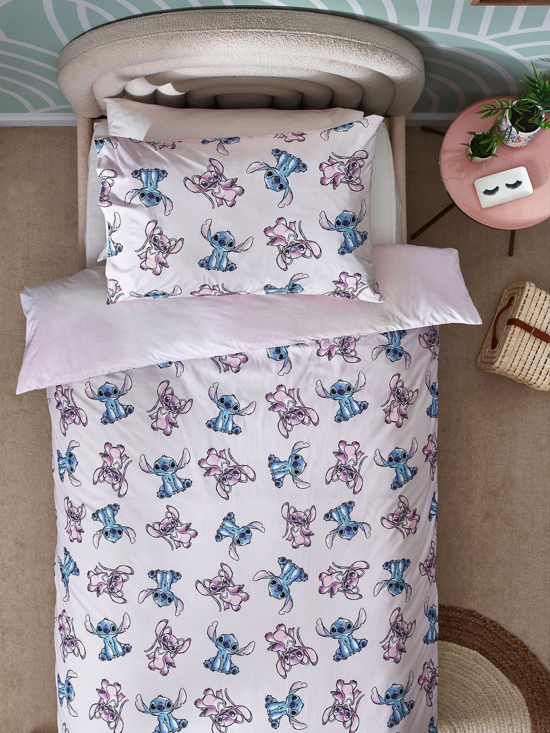 Buy Lilo Stitch Purple Reversible 100 Cotton Duvet Cover and Pillowcase Set from Next United Arab Emirates