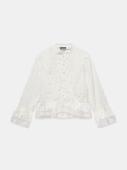 Mint Velvet White Lace Ruffle Blouse - Image 7 of 8