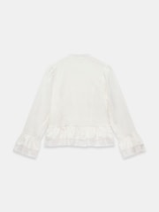 Mint Velvet White Lace Ruffle Blouse - Image 8 of 8