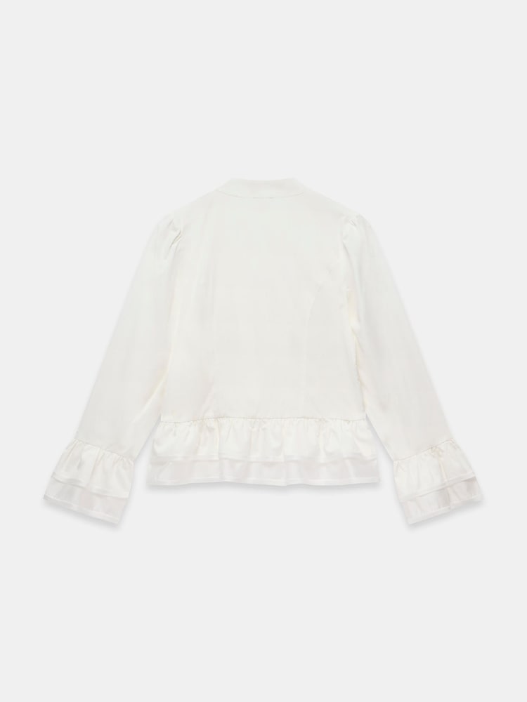 Mint Velvet White Lace Ruffle Blouse - Image 8 of 8