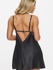 Ann Summers Black Idolising Ditsy Floral Embroidery Chemise - Image 2 of 4
