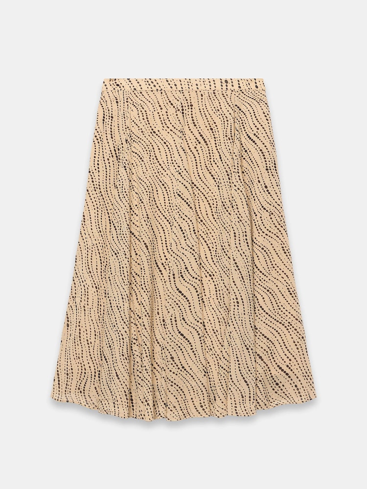Mint Velvet Natural Spot Print Skirt - Image 7 of 7