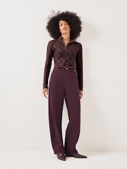 Mint Velvet Red Lace Button Top - Image 5 of 7