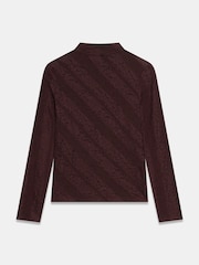 Mint Velvet Red Lace Button Top - Image 7 of 7