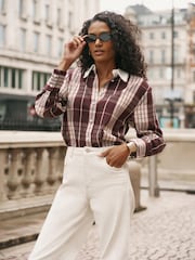 Mint Velvet Red Checked Cotton Shirt - Image 3 of 8