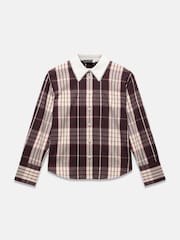Mint Velvet Red Checked Cotton Shirt - Image 7 of 8