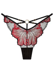 Ann Summers Black G-String Untamed Seduction Floral Lace Knickers - Image 4 of 4