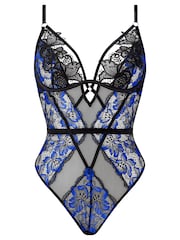 Ann Summers Black Twilight Seduction Two Tone Lace & Guipere Crotchless Body - Image 5 of 5