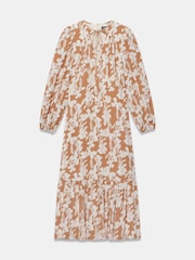 Mint Velvet Natural Floral Print Midi Dress - Image 6 of 7