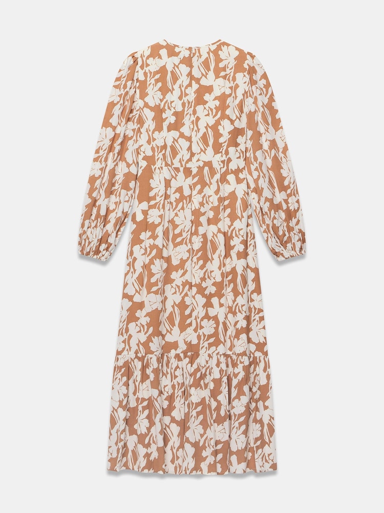 Mint Velvet Natural Floral Print Midi Dress - Image 7 of 7