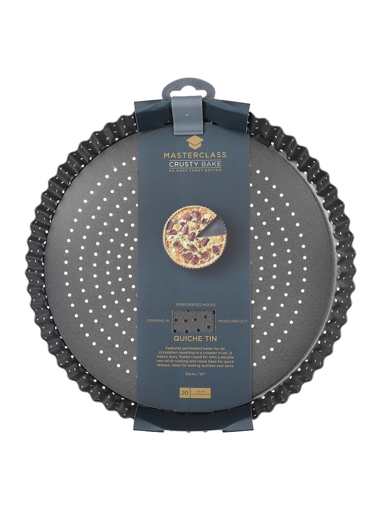 Masterclass Grey 30cm Non Stick Quiche Tin - Image 1 of 3 Masterclass Grey 30cm Non Stick Quiche Tin - Image 1 of 3
