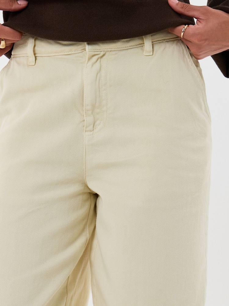 Threadbare Cream Barrel Leg Jeans - Image 4 of 4