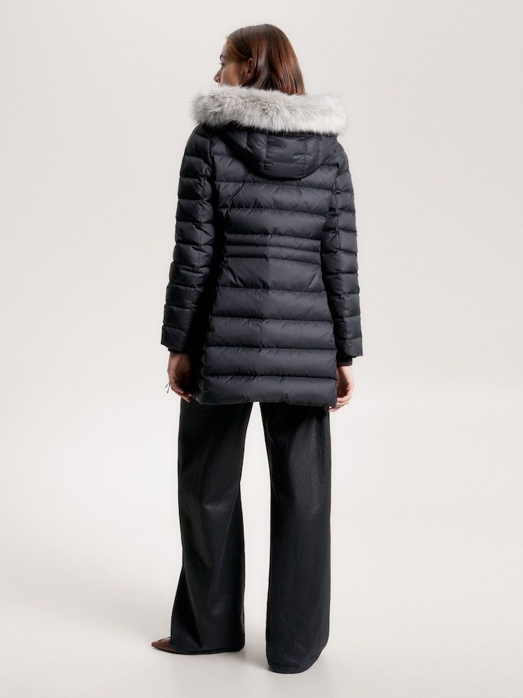 Tommy Hilfiger Black Tyra Down Coat - Image 3 of 9