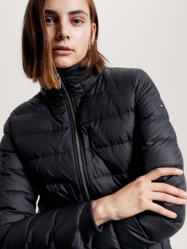 Tommy Hilfiger Black Tyra Down Coat - Image 4 of 9