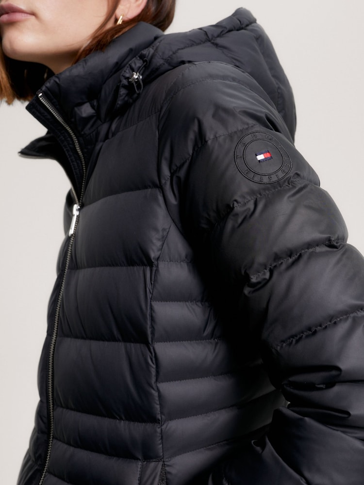Tommy Hilfiger Black Tyra Down Coat - Image 5 of 9