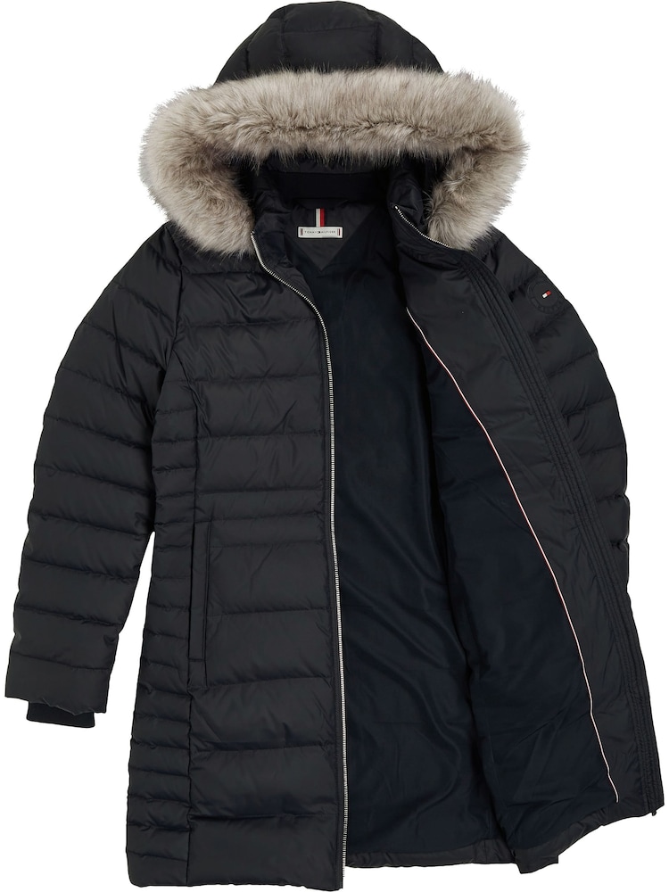 Tommy Hilfiger Black Tyra Down Coat - Image 8 of 9