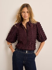 Mint Velvet Red Butterfly Applique Shirt - Image 2 of 8