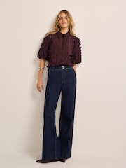 Mint Velvet Red Butterfly Applique Shirt - Image 4 of 8