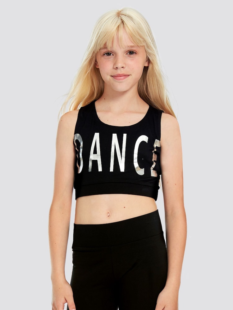 Pineapple Black Dance Crop Vest - Image 1 of 4