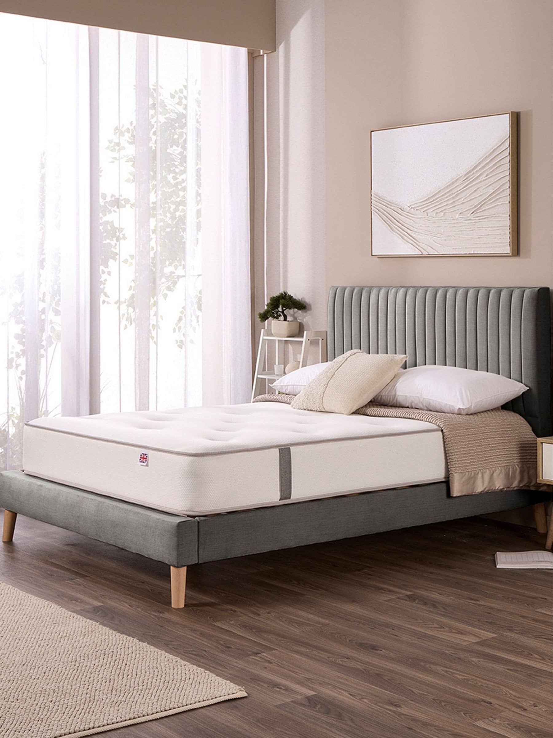 Aspire Furniture Unisex White Dual Sided 1000 Pocket Comfort Mattress