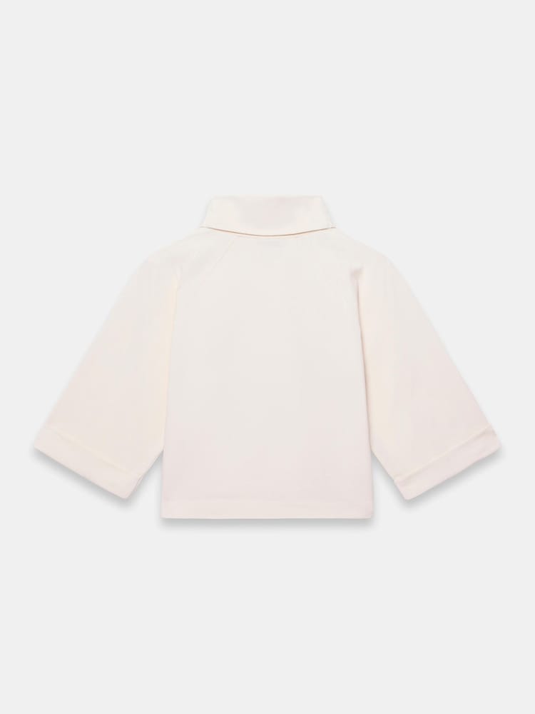 Κρεμ - Mint Velvet Cotton High Neck Top - Εικόνα 7 από 7