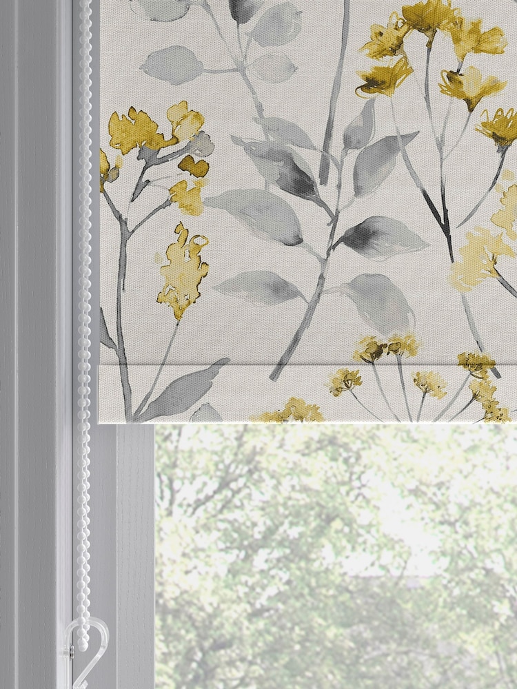 Yellow Isla Floral Made to Measure Roller Blind - Image 5 of 5 Yellow Isla Floral Made to Measure Roller Blind - Image 5 of 5