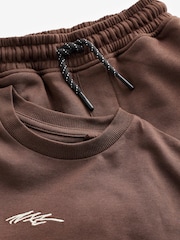 Chocolate Brown Cargo Joggers And T-Shirt Set (3-16yrs) - Image 3 of 4