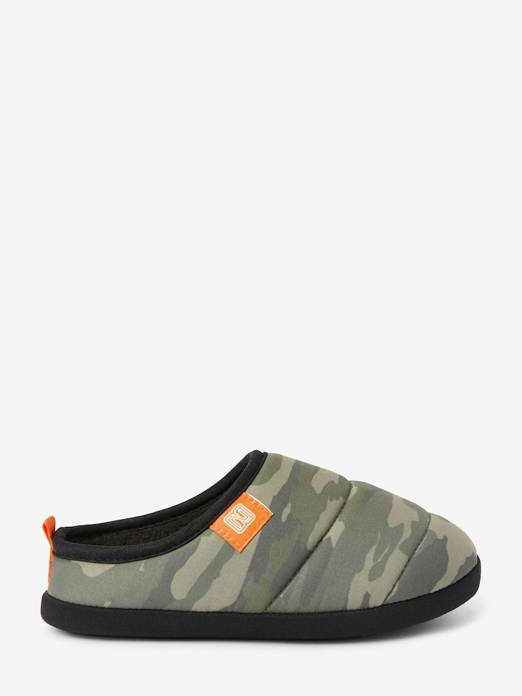 Khaki Camo Sporty Mule Slippers - Image 1 of 4