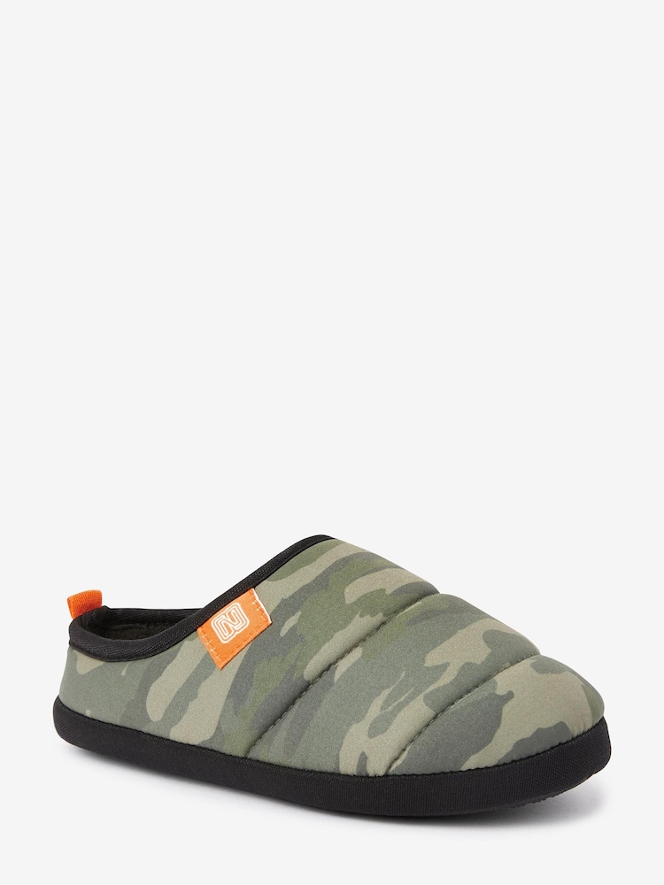 Khaki Camo Sporty Mule Slippers - Image 2 of 4