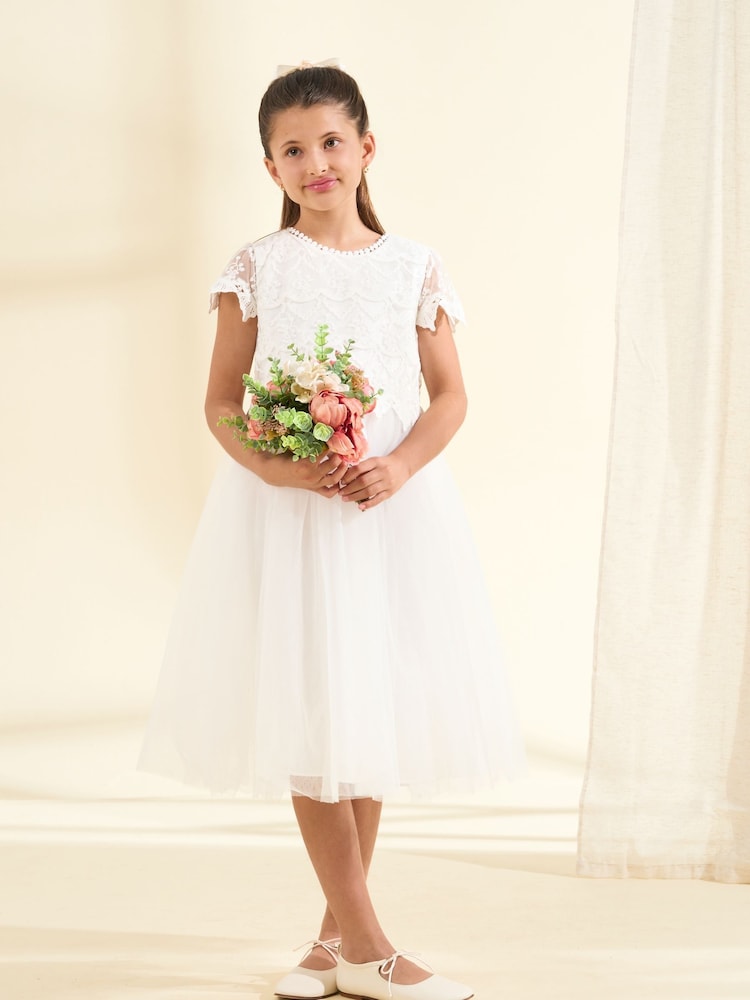 Angel & Rocket White Lucy Lace Dress - Image 1 of 3