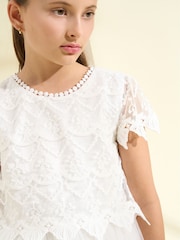 Angel & Rocket White Lucy Lace Dress - Image 3 of 3