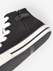 Black Zip Up Bump Toe Boots - Image 4 of 4