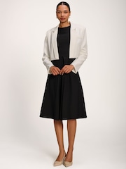 Jolie Moi Black Roll Neck ¾ Sleeve Midi Dress - Image 5 of 6