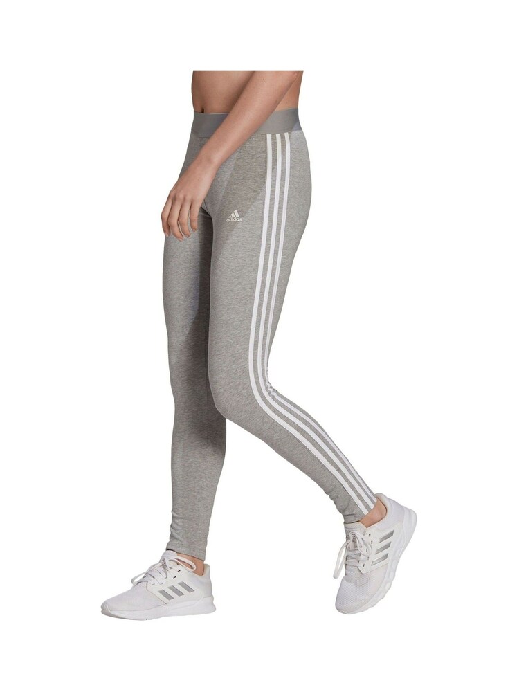 adidas Grey/White Sportswear 3 Stripes Leggings - Image 1 of 6