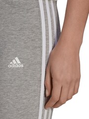 adidas Grey/White Sportswear 3 Stripes Leggings - Image 5 of 6