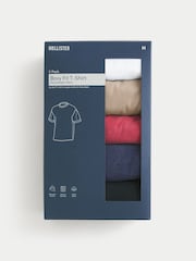 Hollister White Heavyweight Boxy T-Shirts 5 Pack - Image 2 of 2