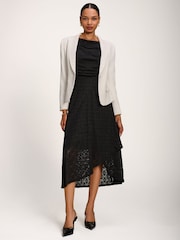 Jolie Moi Black Asymmetrical Draped Midaxi Dress - Image 5 of 6