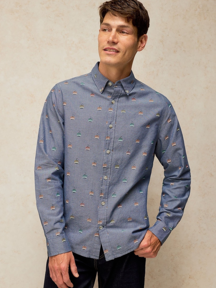 White Stuff Blue Bruton Oxford Shirt - Image 1 of 6 White Stuff Blue Bruton Oxford Shirt - Image 1 of 6