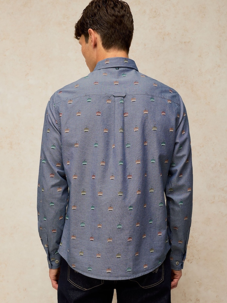 White Stuff Blue Bruton Oxford Shirt - Image 2 of 6 White Stuff Blue Bruton Oxford Shirt - Image 2 of 6