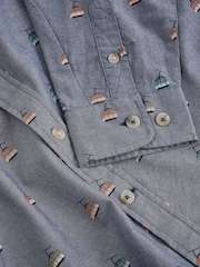 White Stuff Blue Bruton Oxford Shirt - Image 6 of 6