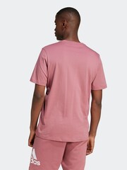 adidas Dark Red Essentials Single Jersey Embroidered Small Logo 100% Cotton T-Shirt - Image 2 of 7