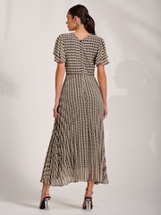 Jolie Moi Black Chiffon Pleated Maxi Dress - Image 2 of 6